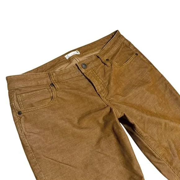 Carve Designs Carson Corduroy Pant Raw Hem Cord Organic Cotton Tan Women's 4 - Picture 6 of 9